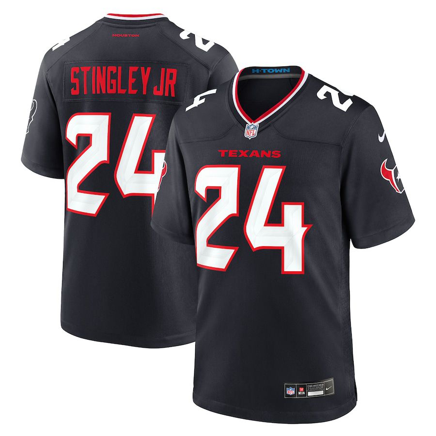 Men Houston Texans #24 Derek Stingley Jr. Nike Navy Game NFL Jersey->->NFL Jersey